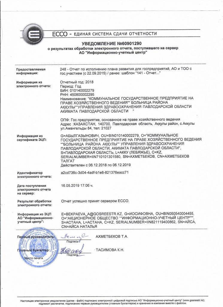Финансовый отчет