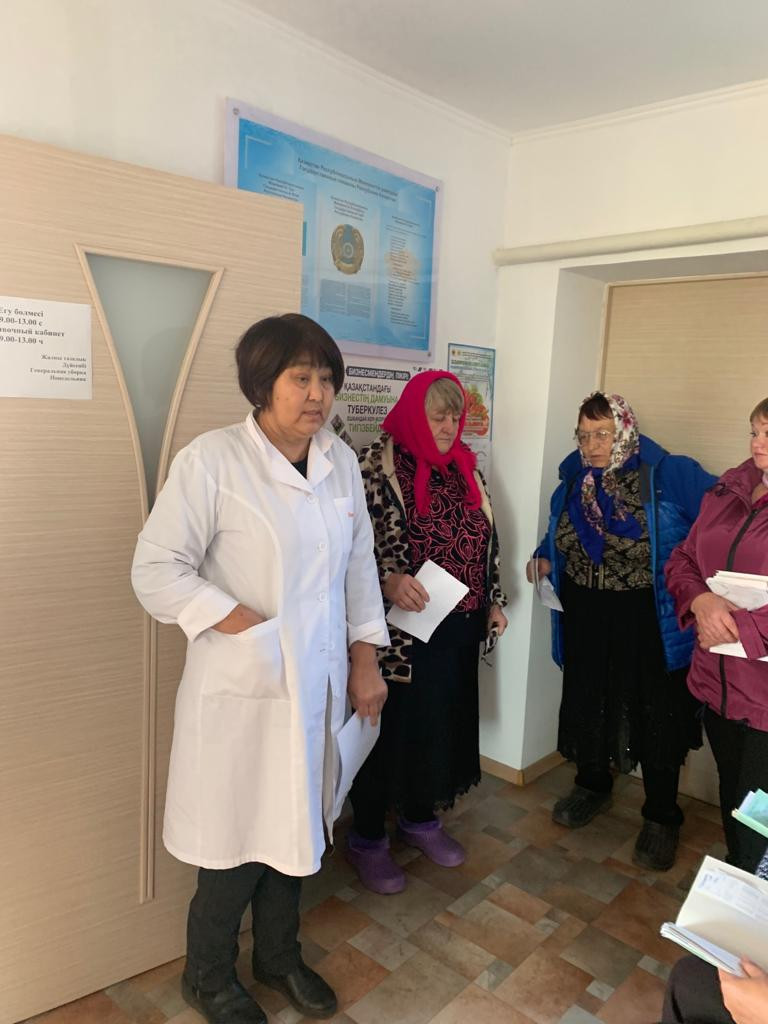 Продолжается республиканская акция «Медицина рядом» в селе Лесное, Железинского района