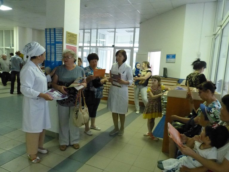 День открытых дверей в поликлинике по пропаганде правильного питания и достаточной физической активности