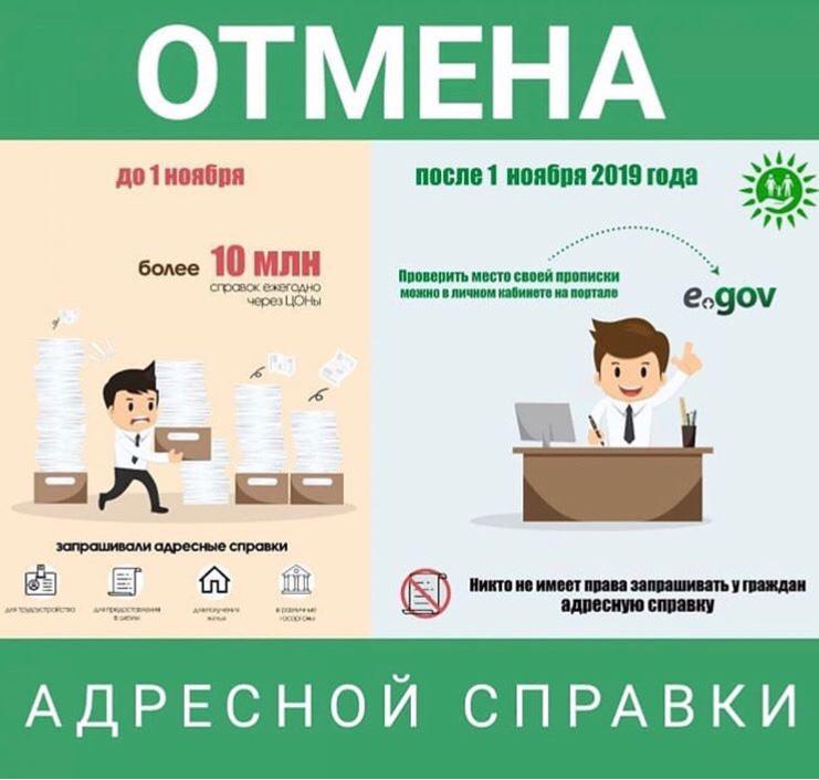 С 1 ноября 2019 года «Выдача адресных справок с места жительства» будет отменена!