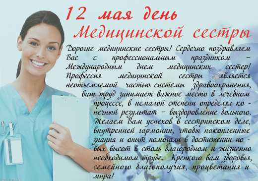 12 мая- Международный день медицинской сестры