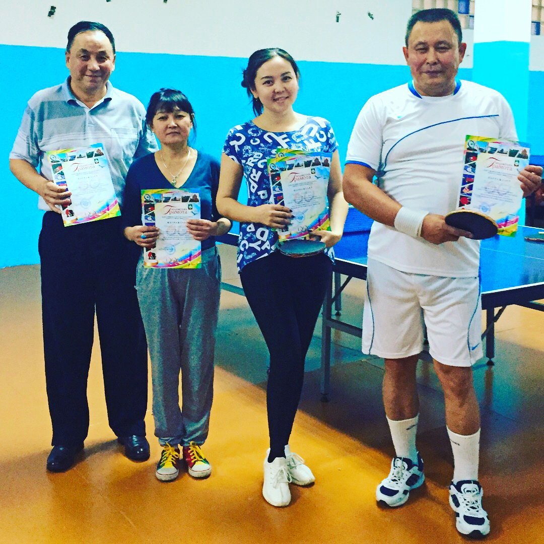  Чемпионы по настольному теннису среди медицинских работников г. Экибастуз. 