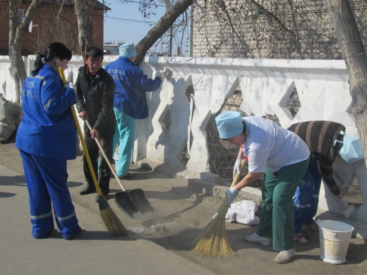 Субботник на КГП на ПХВ
