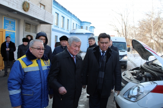 Посещение Павлодарской областной станции скорой медицинской помощи Заместителем Премьер-министра Республики Казахстан Сапарбаевым Б.М.
