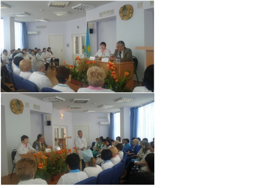 27 марта 2015 года в 11.00ч состоялась встреча городского общественного штаба с коллективом Аксуской городской больницы в поддержку Кандидата в Президенты от партии «Нұр Отан» Нурсултана Абишевича Назарбаева.