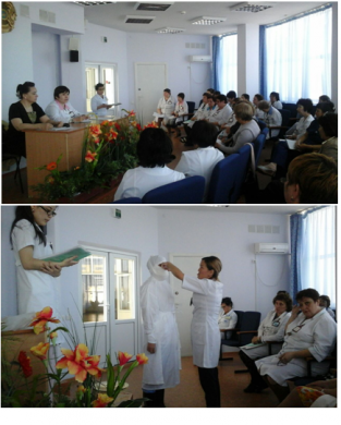 В поликлинике КГП на ПХВ «АЦБ» 29 мая 2015года проведен семинар  по профилактике ОО инфекций и ОКИ: