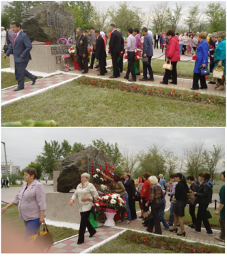 Митинг, посвященный Дню памяти жертв политических репрессий, прошел в Аксу.