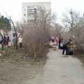 Коллектив центра СПИД на субботнике