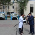 Вручение ключей от санитарного транспорта МО области
