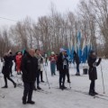 Зимняя спартакиада по лыжным гонкам.